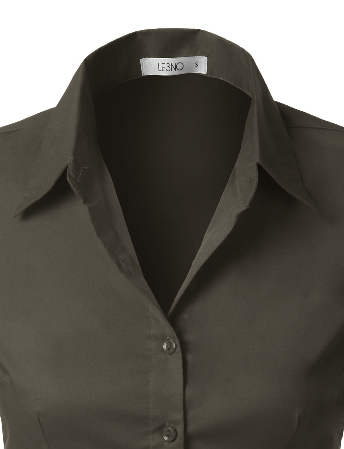 Short Sleeve Stretch Button down Cotton Shirt – LE3NO Short Sleeve Stretch Button down Cotton Shirt – LE3NO