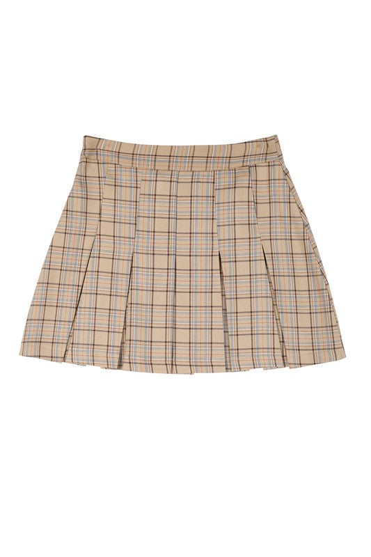 Citrus Plaid Tennis Skirt (2 Colors) – Megoosta Fashion